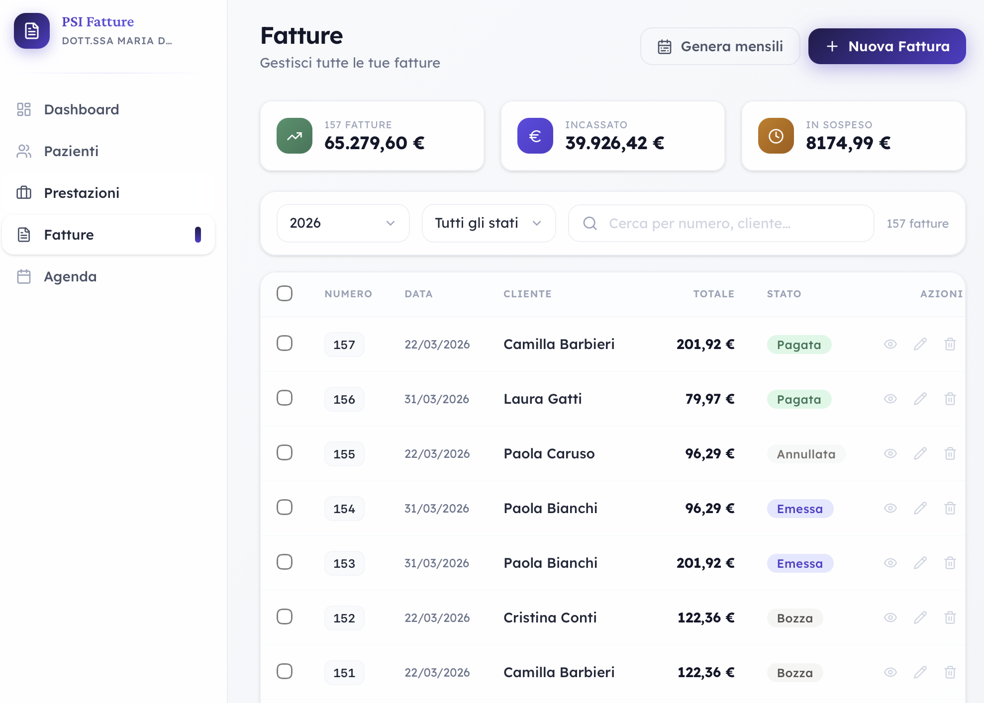 Gestione Fatture PSI Fatture